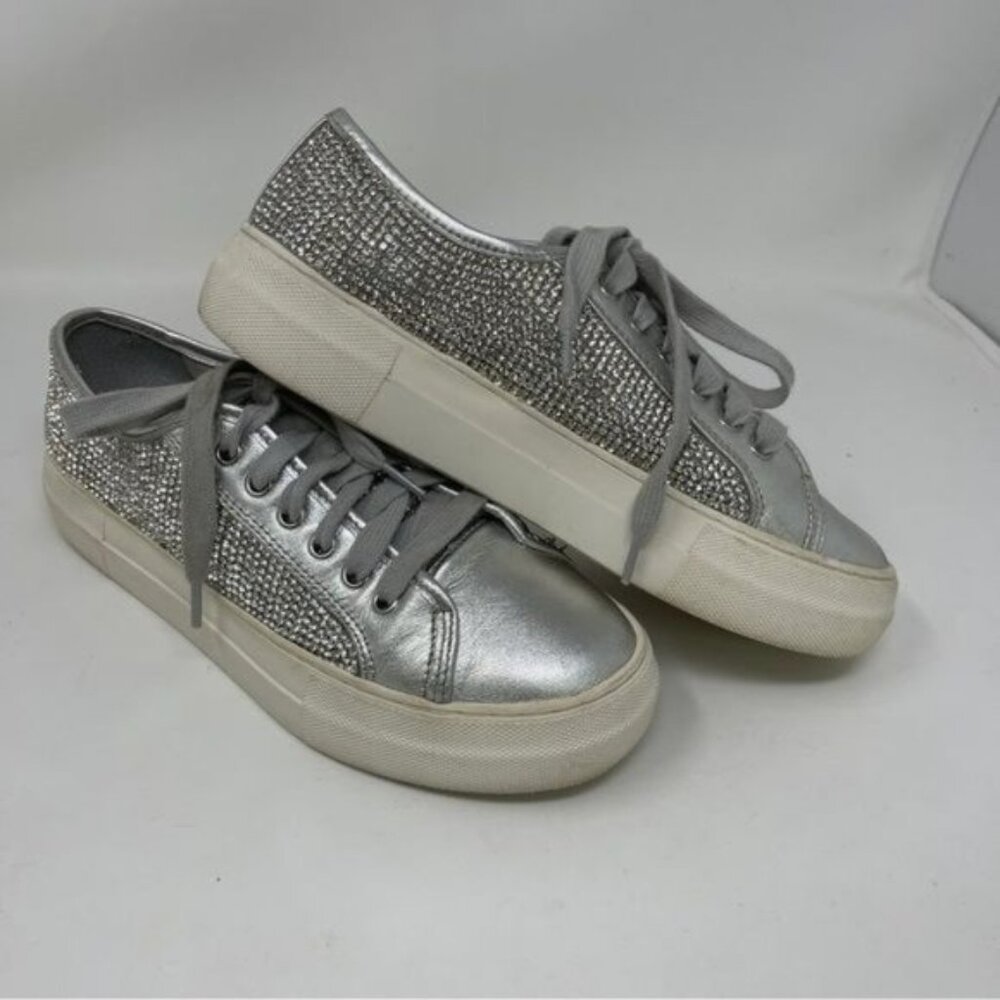 Gianni Bini Silver Rhinestone sneakers size 7 women